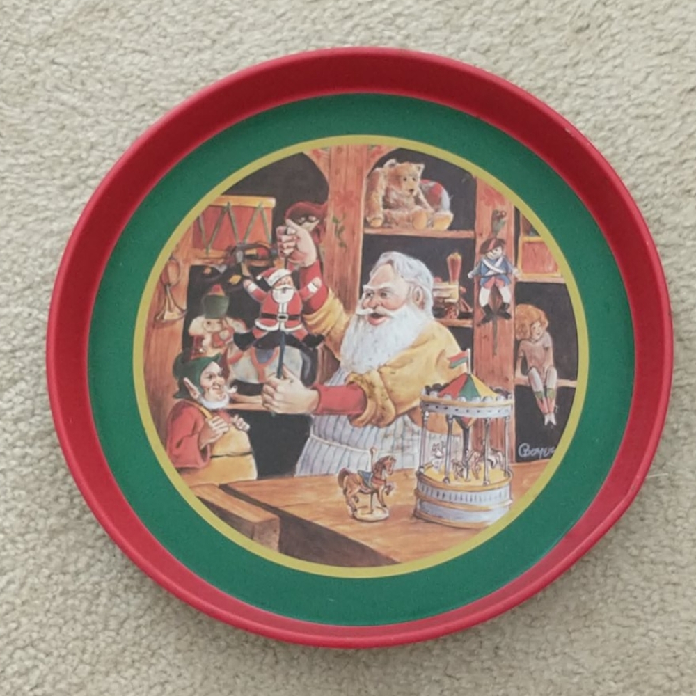 Willitts Design 1985 Santa Workshop Tin Plate